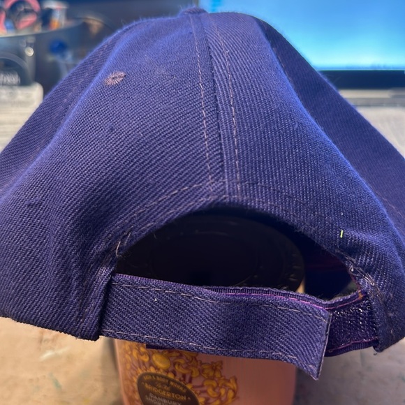 Purple baseball cap with a grey leather patch  “Be a Mermaid and make waves” - Picture 2 of 4